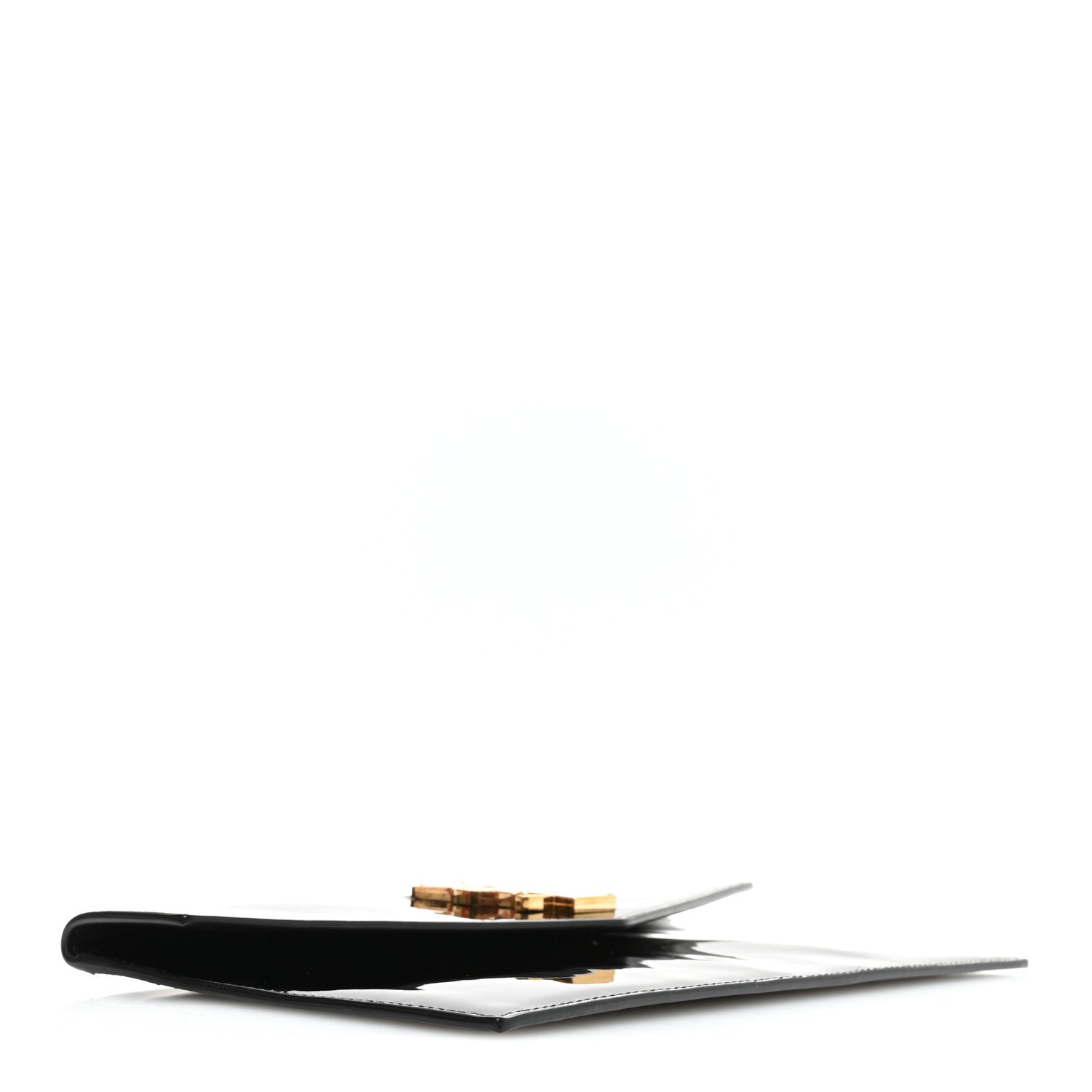 Saint Laurent Patent Calfskin Monogram Uptown Clutch Black 4 of 7