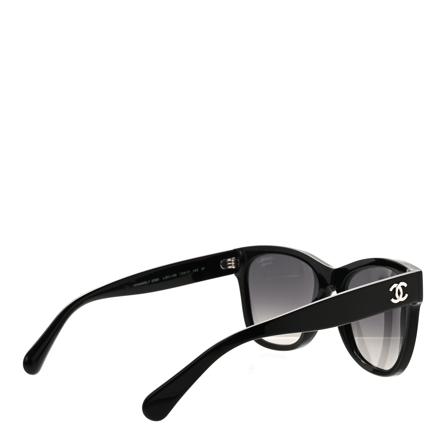 Chanel Acetate Polarized Square CC Sunglasses 5380 Black 4 of 4