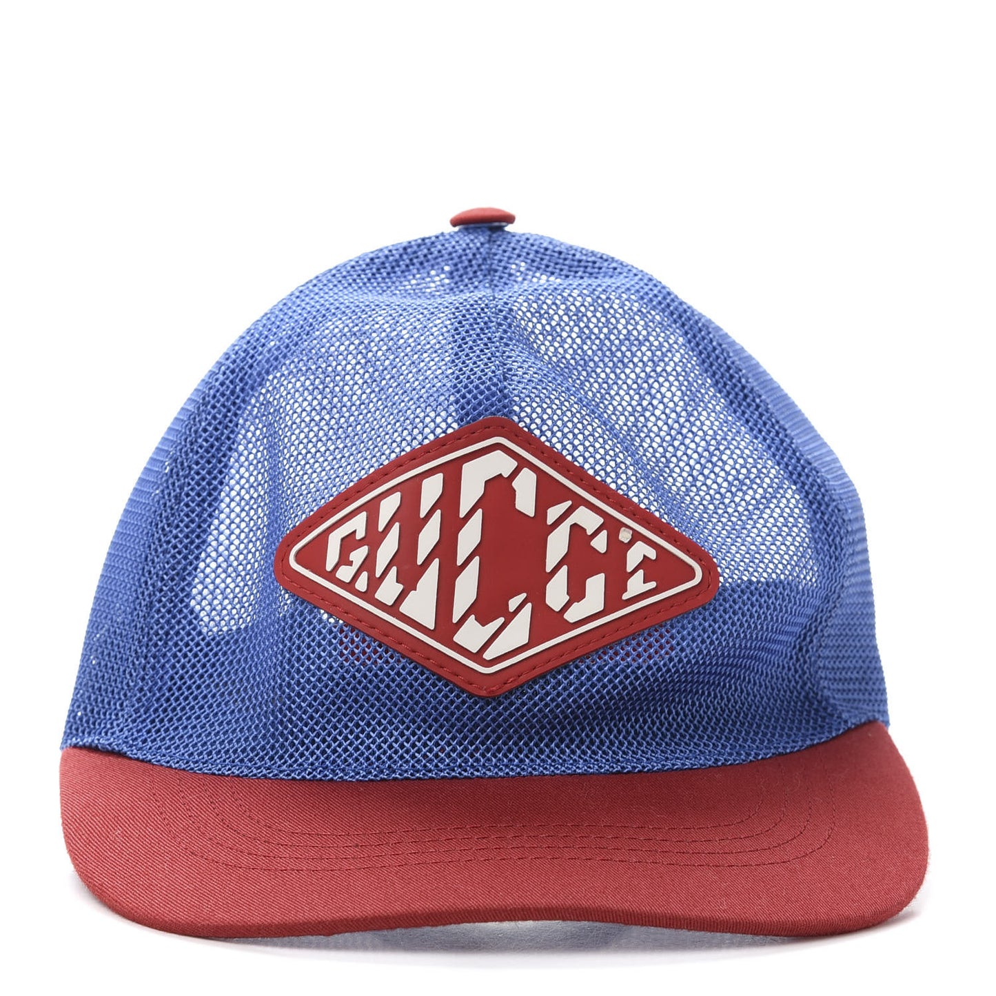 Mesh Game Logo Baseball Hat M Blue Red