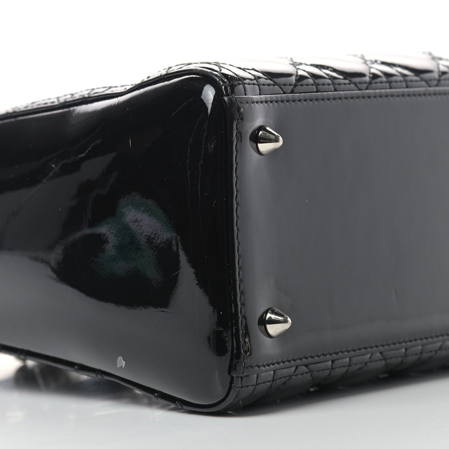 Patent Cannage Medium Lady Dior Black