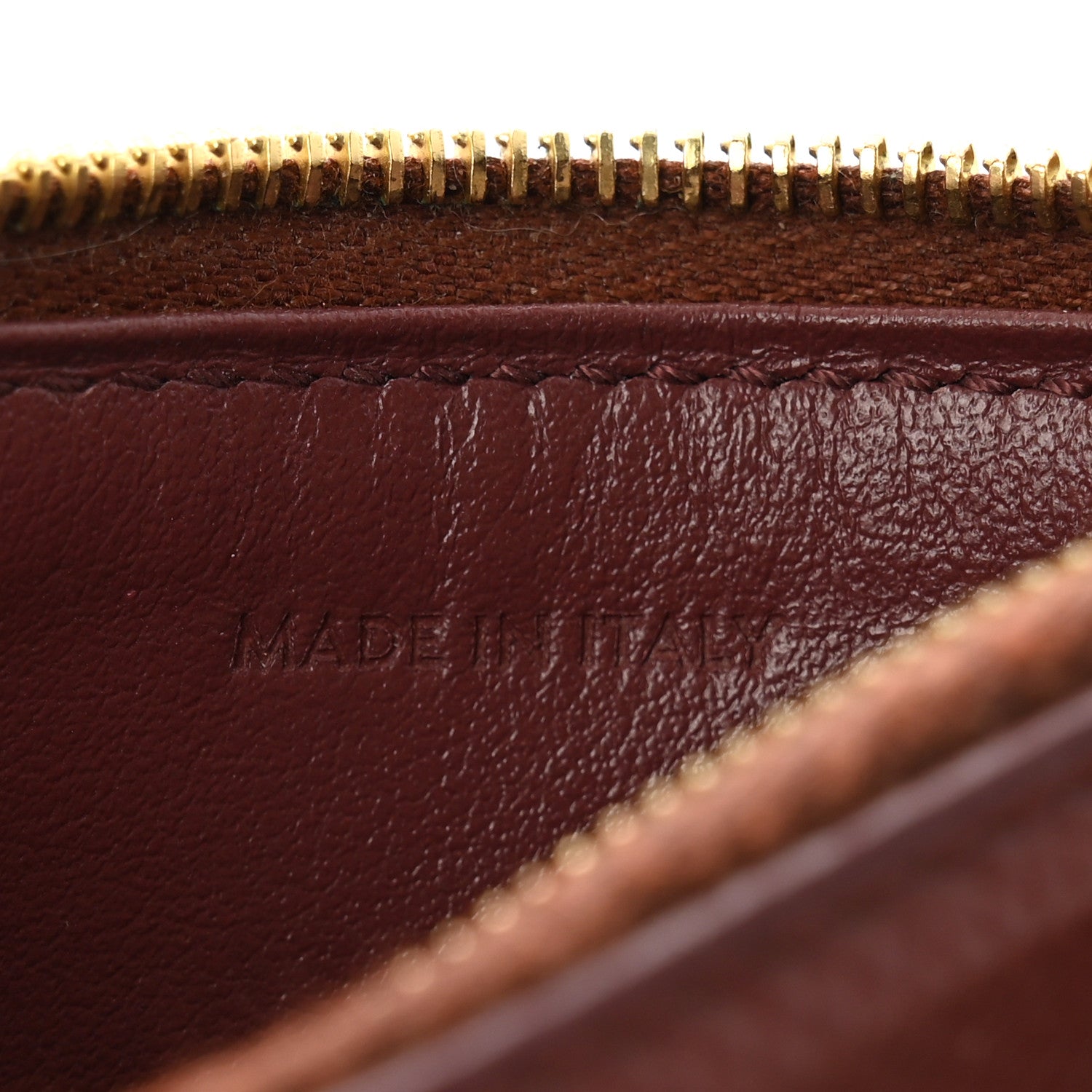 Celine Grained Calfskin Zipped Card Holder Grenat 7 of 15