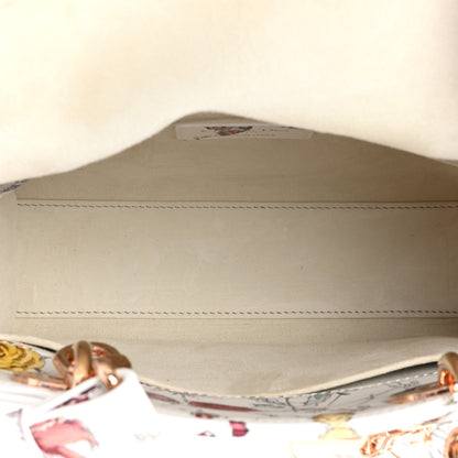 Christian Dior Calfskin Printed Small Florigelio My ABCDior Lady Dior White Multicolor 5 of 9