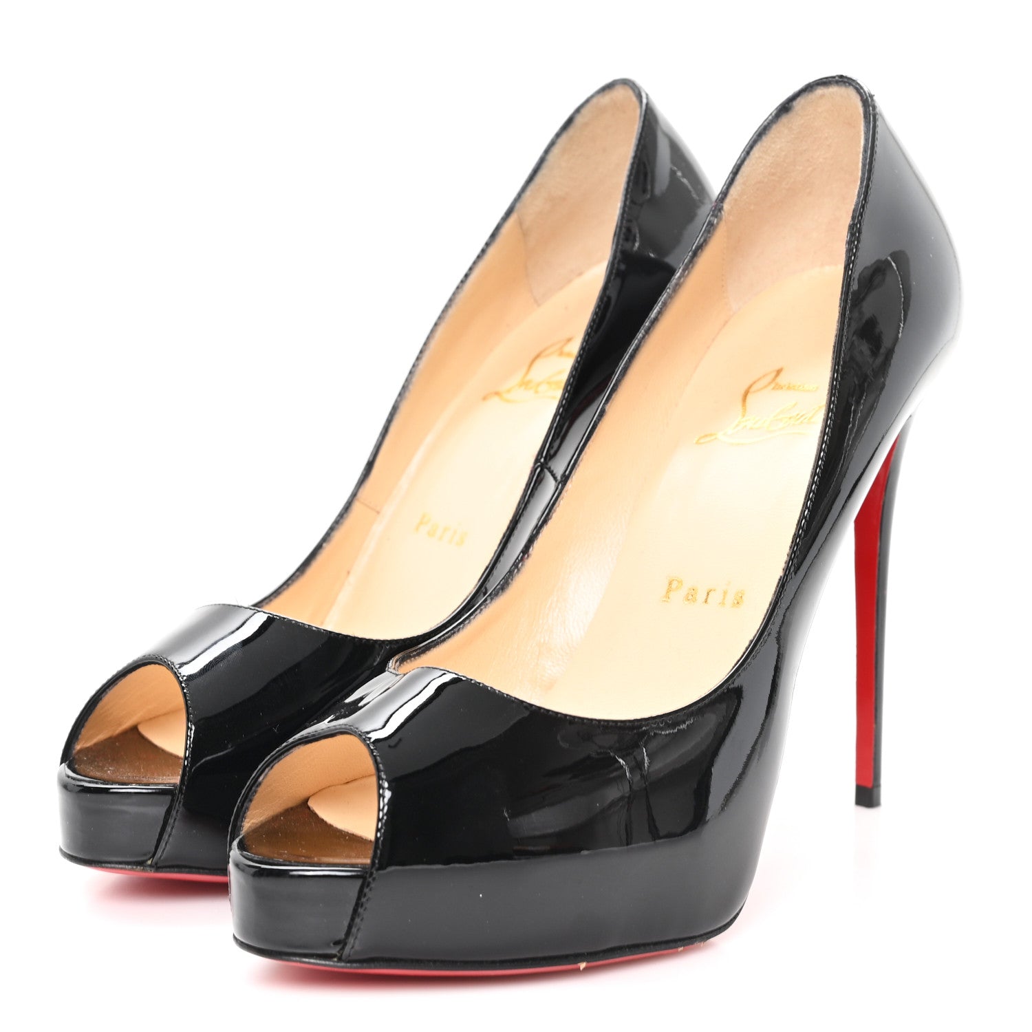 Christian Louboutin Patent New Very Prive 120 Pumps 37 Black 4 of 8