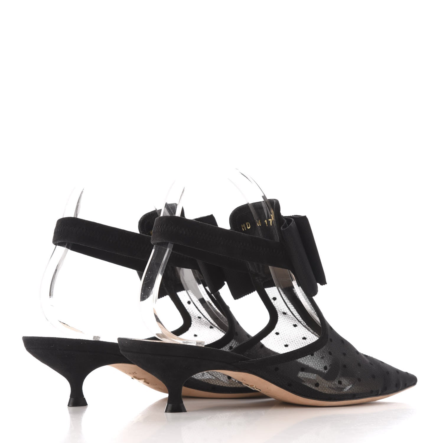 Christian Dior Suede Mesh Couture Pumps 38.5 Black 4 of 9