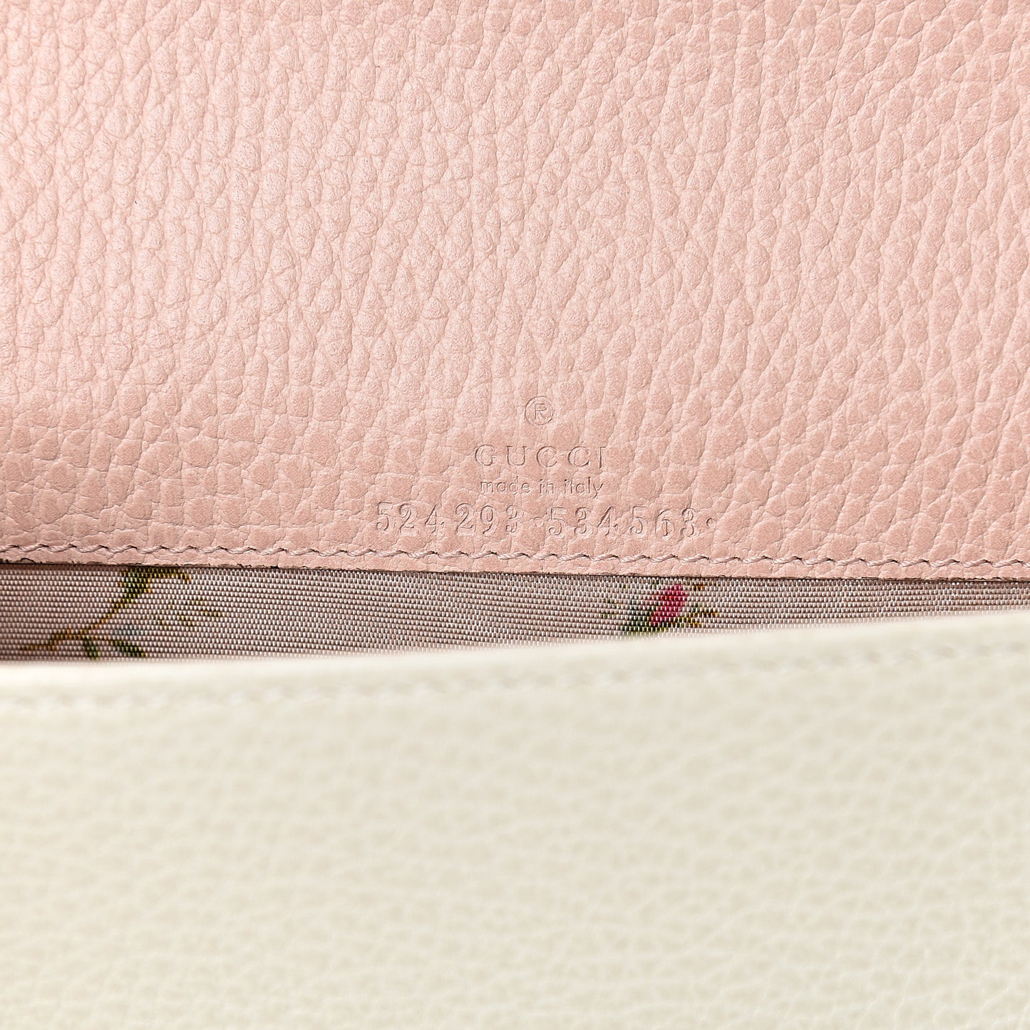 Calfskin GG Marmont Bow Chain Wallet White