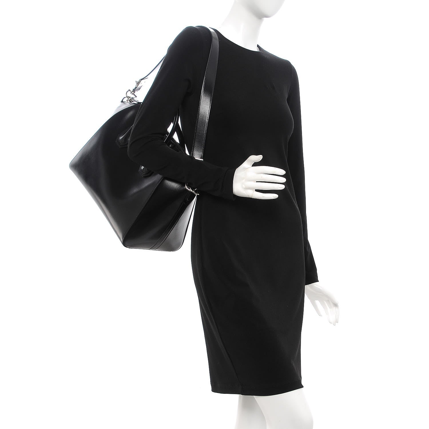 Givenchy Shiny Lord Calfskin Medium Antigona Black 2 of 9