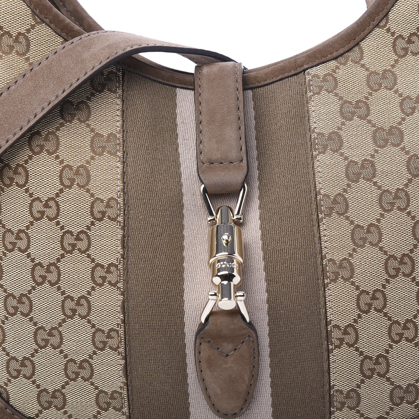 Monogram Web Medium Jackie O Hobo Brown