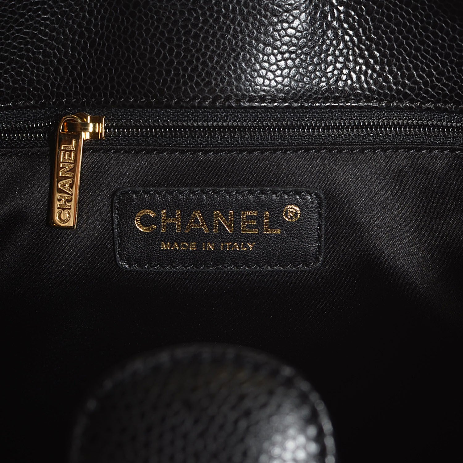 Chanel Caviar Quilted Petit Shopping Tote PST Black 7 of 8