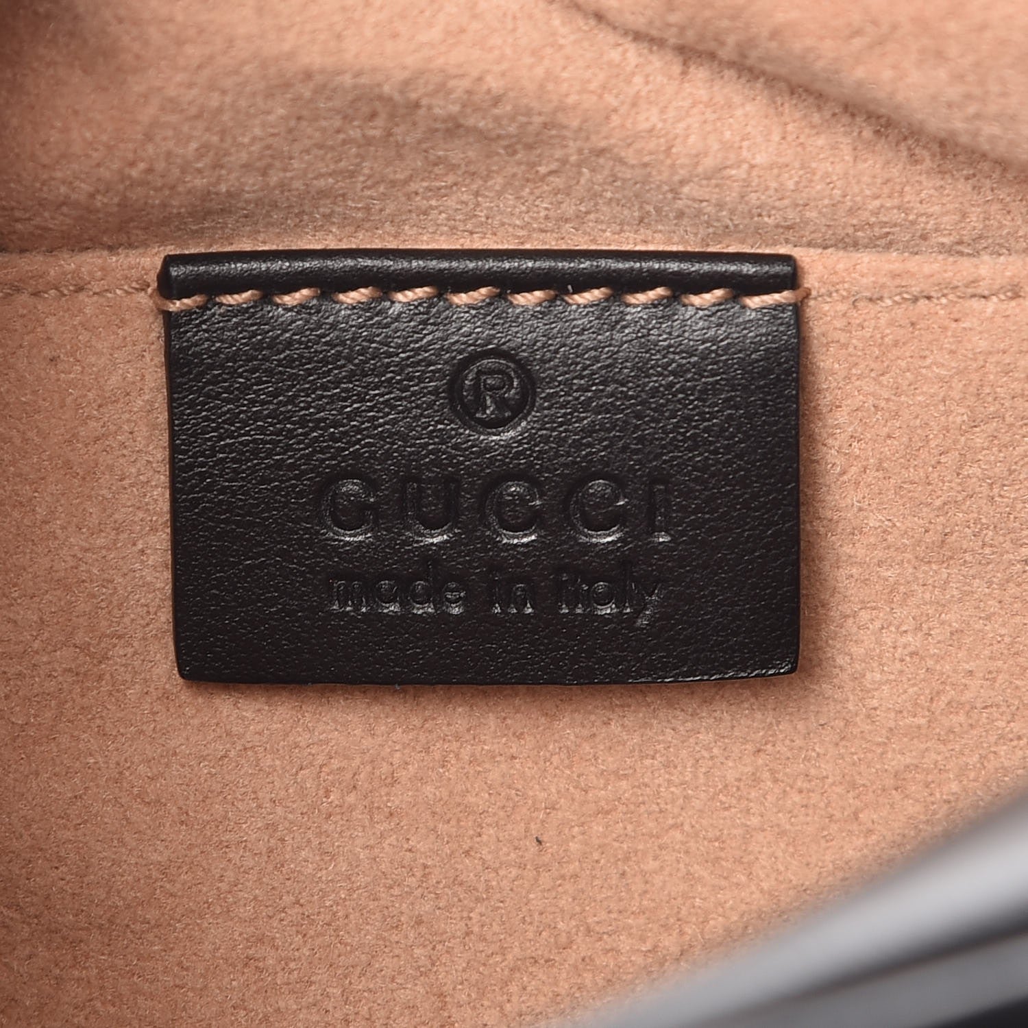Gucci Calfskin Matelasse Mini GG Marmont Chain Shoulder Bag Black 7 of 8