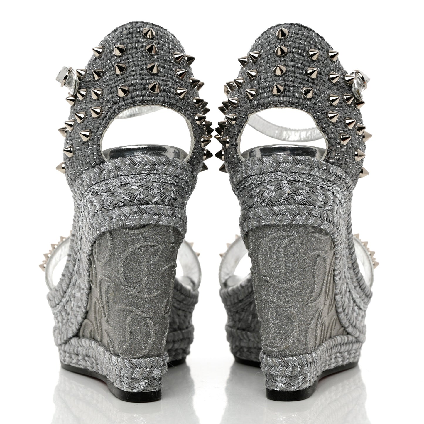 Calfskin Madmonica 120 Wedge Sandals 39 Silver