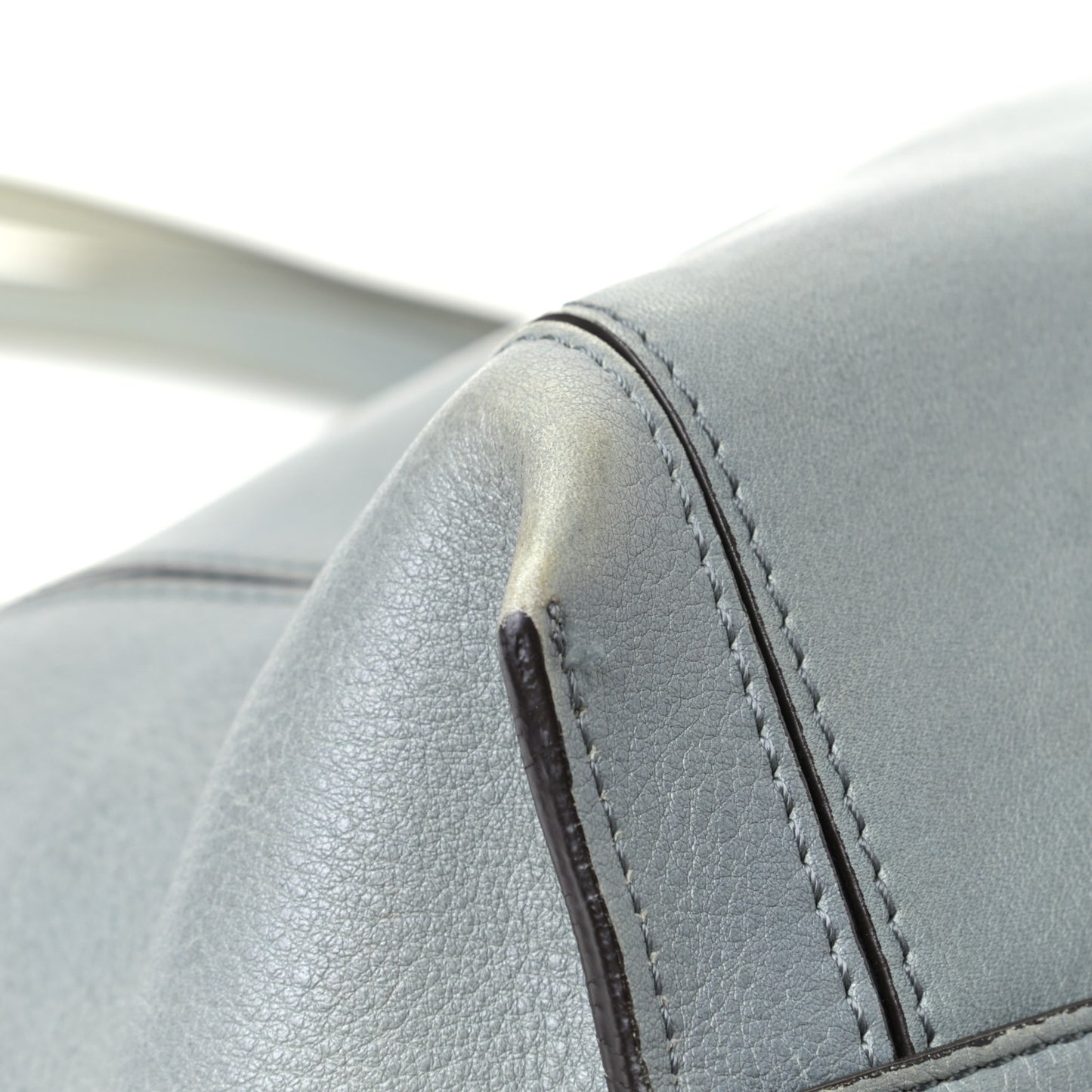 Smooth Calfskin Medium Milo Shopping Tote Cloudy Blue