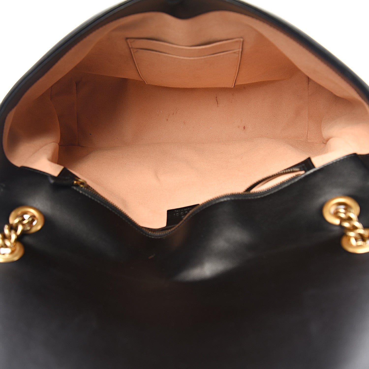 Gucci Calfskin Matelasse Large GG Marmont Shoulder Bag Black 4 of 13