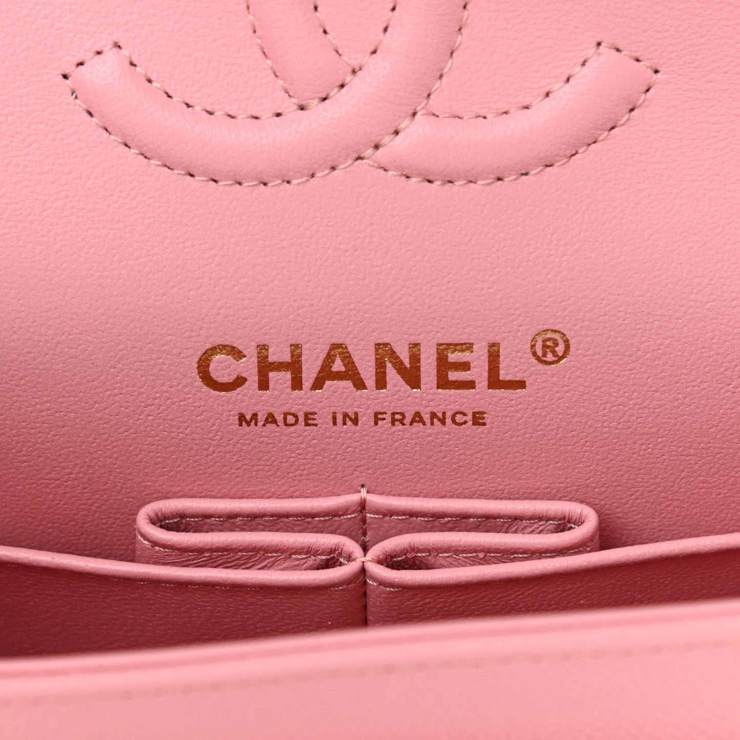 Caviar Quilted Small Double Flap Pink