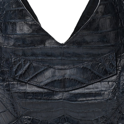 Nancy Gonzalez Crocodile Hobo Navy 8 of 12