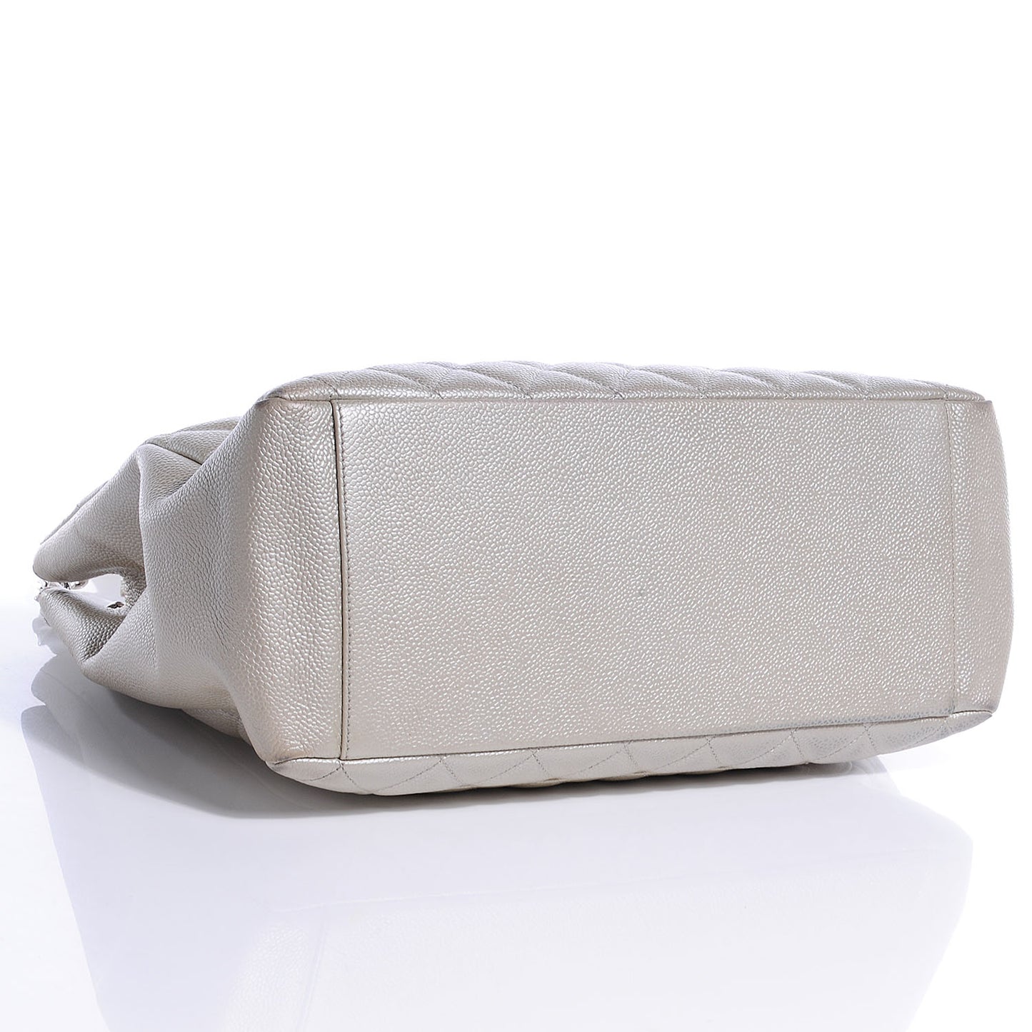 Caviar Quilted Grand Shopping Tote GST Pearl