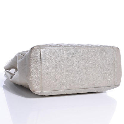 Chanel Caviar Quilted Grand Shopping Tote GST Pearl 4 of 8