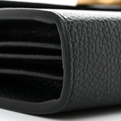 Gucci Calfskin GG Marmont Chain Wallet Black 9 of 12