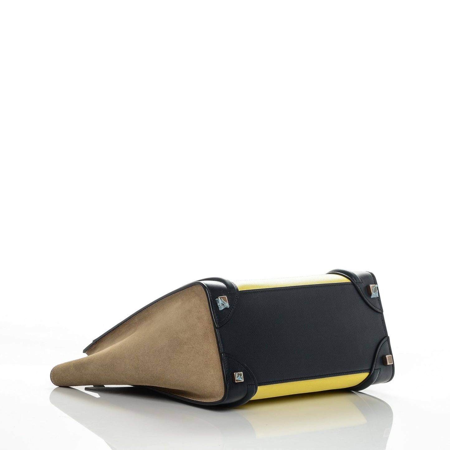 Nubuck Grained Calfskin Micro Tri-Color Luggage Fluo Yellow