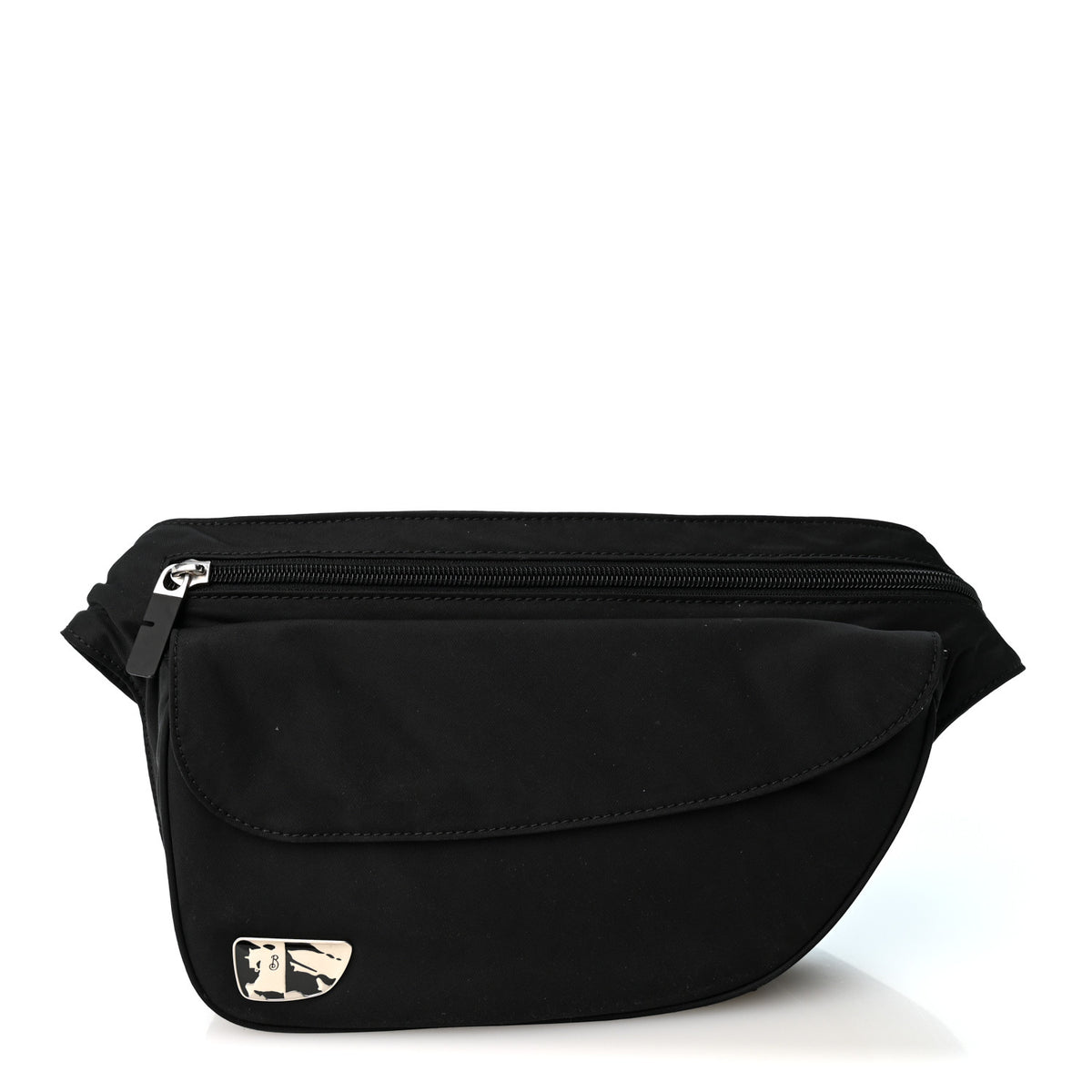 Nylon Shield Mens Belt Bag Black