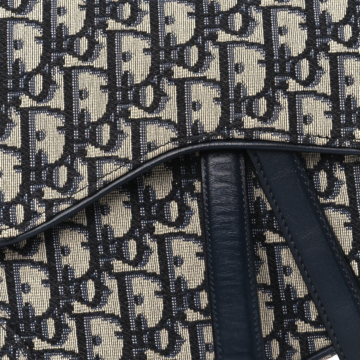 Christian Dior Oblique Saddle Bag Blue 8 of 10