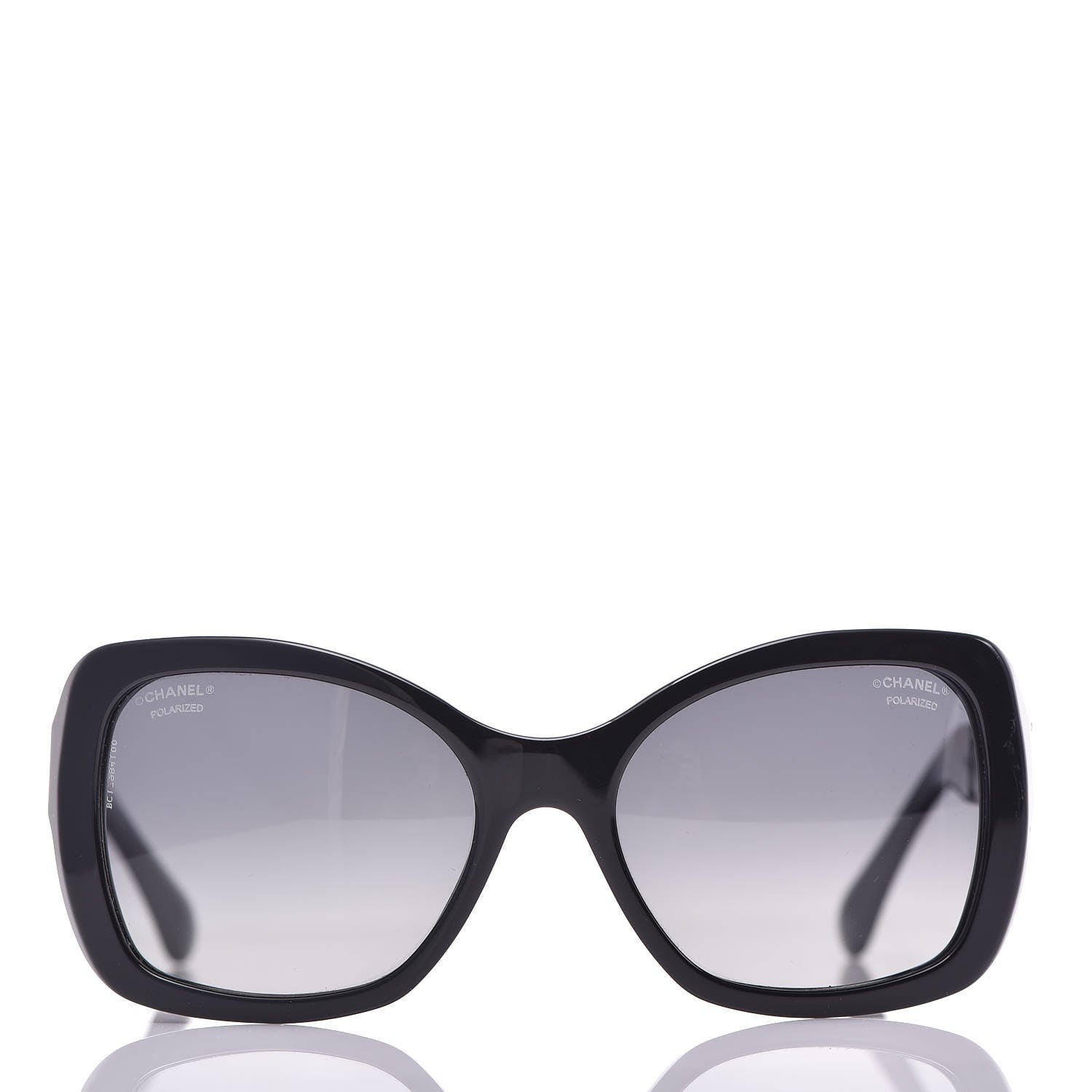 Chanel Acetate Metal Polarized Chain Square Sunglasses 5305 Black 2 of 8