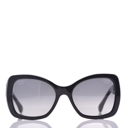 Chanel Acetate Metal Polarized Chain Square Sunglasses 5305 Black 2 of 8