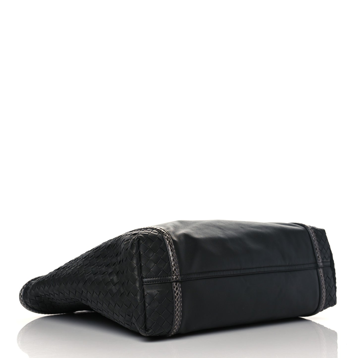 Nappa Ayers Intrecciato Tote Grey