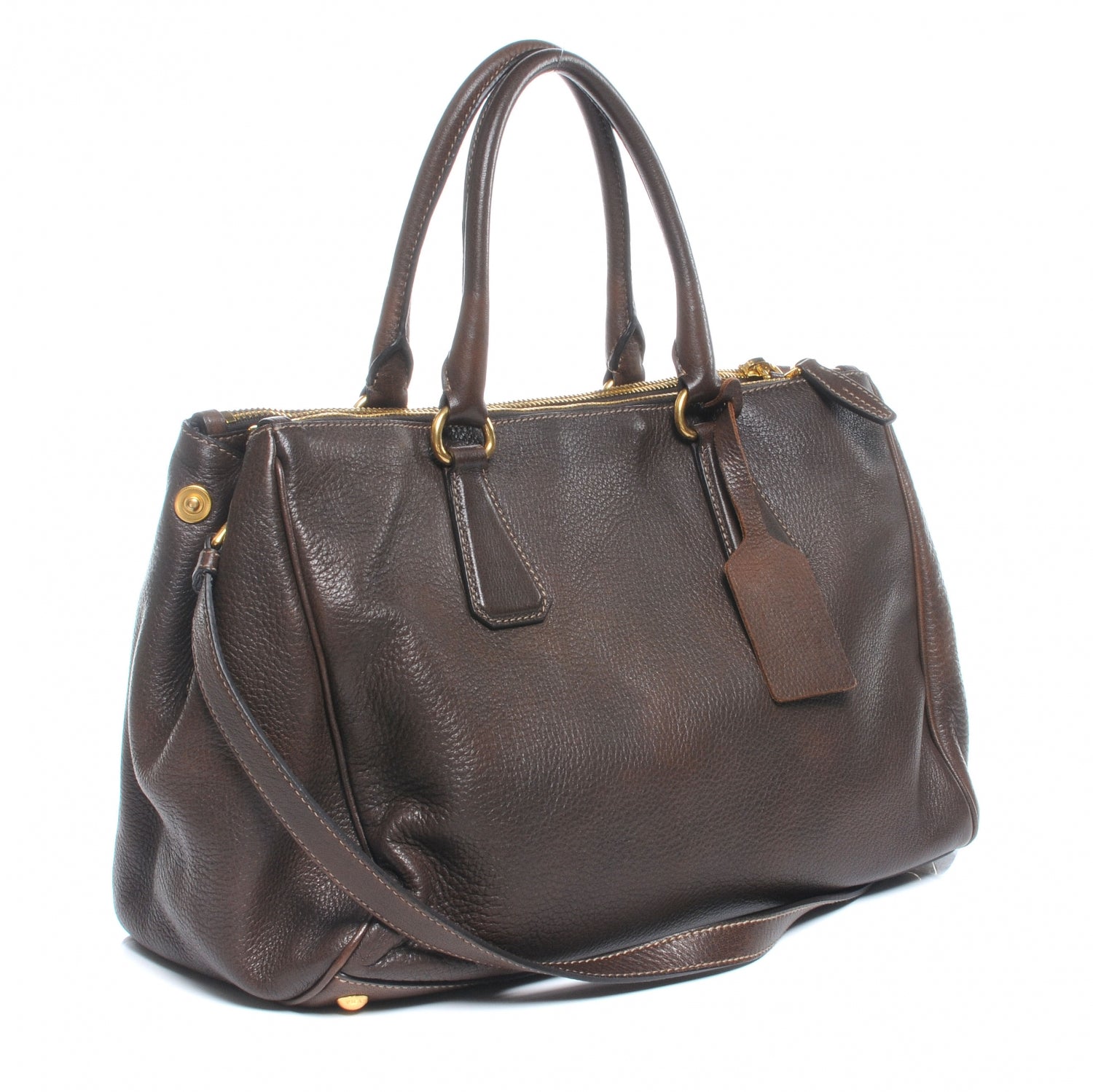Prada Cervo Deerskin Executive Tote Bruciato 4 of 9
