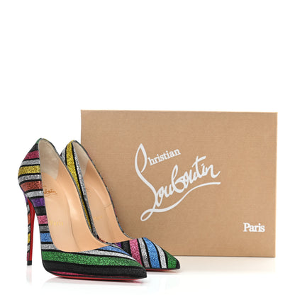 Christian Louboutin Suede Stripyglitter So Kate 120 Pumps 36 Multi 8 of 8