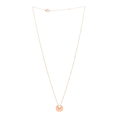 Cartier 18K Pink Gold Diamond Pink Opal XS Amulette de Cartier Pendant Necklace 3 of 4