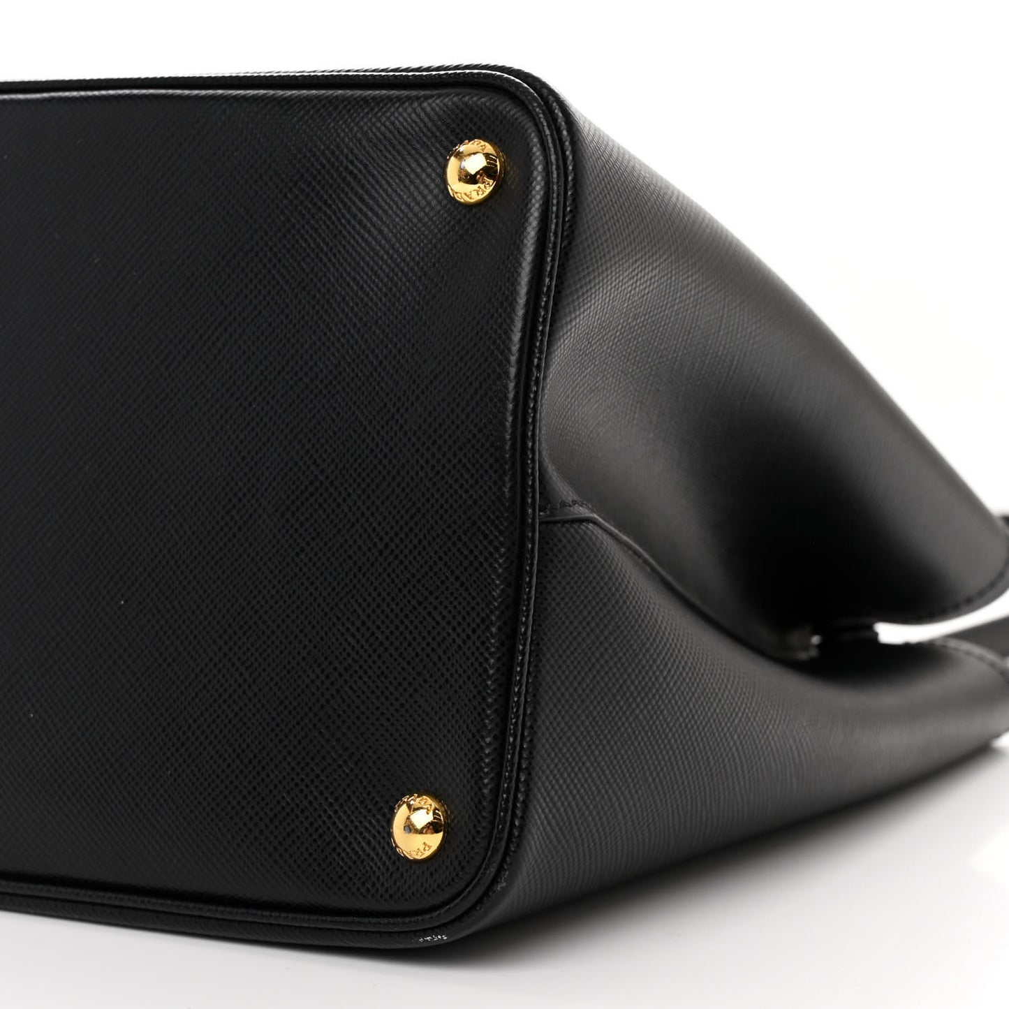 Saffiano Cuir Large Double Bag Black Fuoco