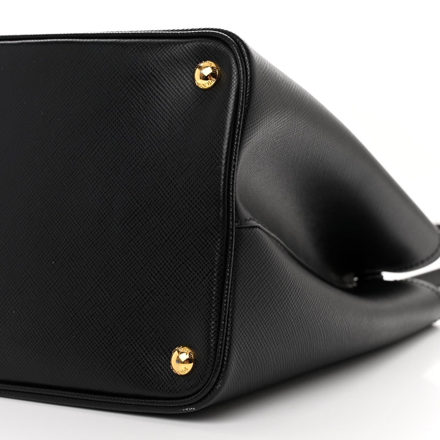 Prada Saffiano Cuir Large Double Bag Black Fuoco 11 of 14
