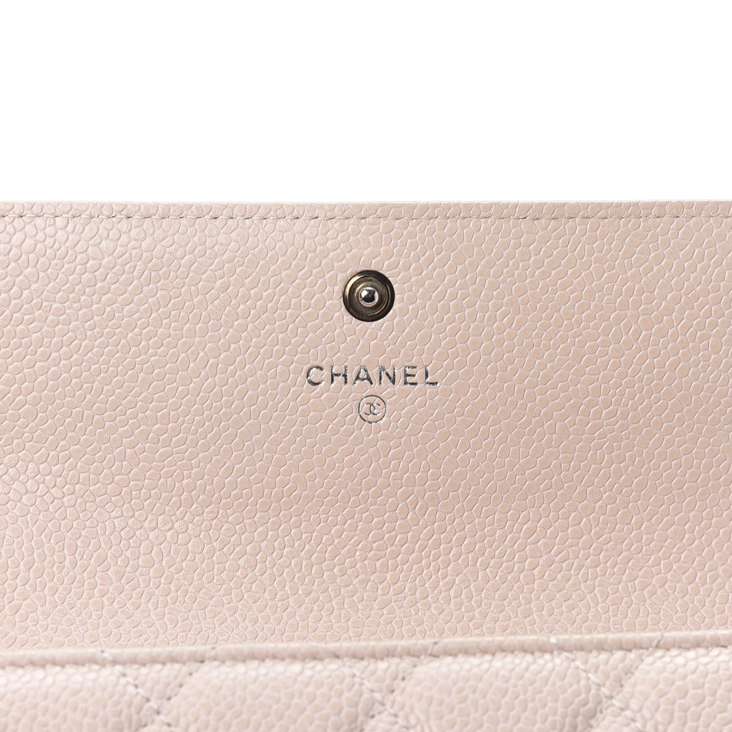Caviar Quilted Large Gusset Flap Wallet Pink