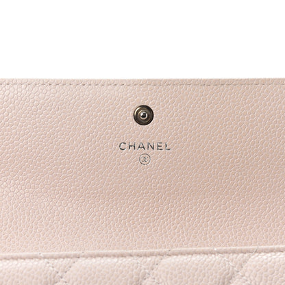 Chanel Caviar Quilted Large Gusset Flap Wallet Pink 7 of 9