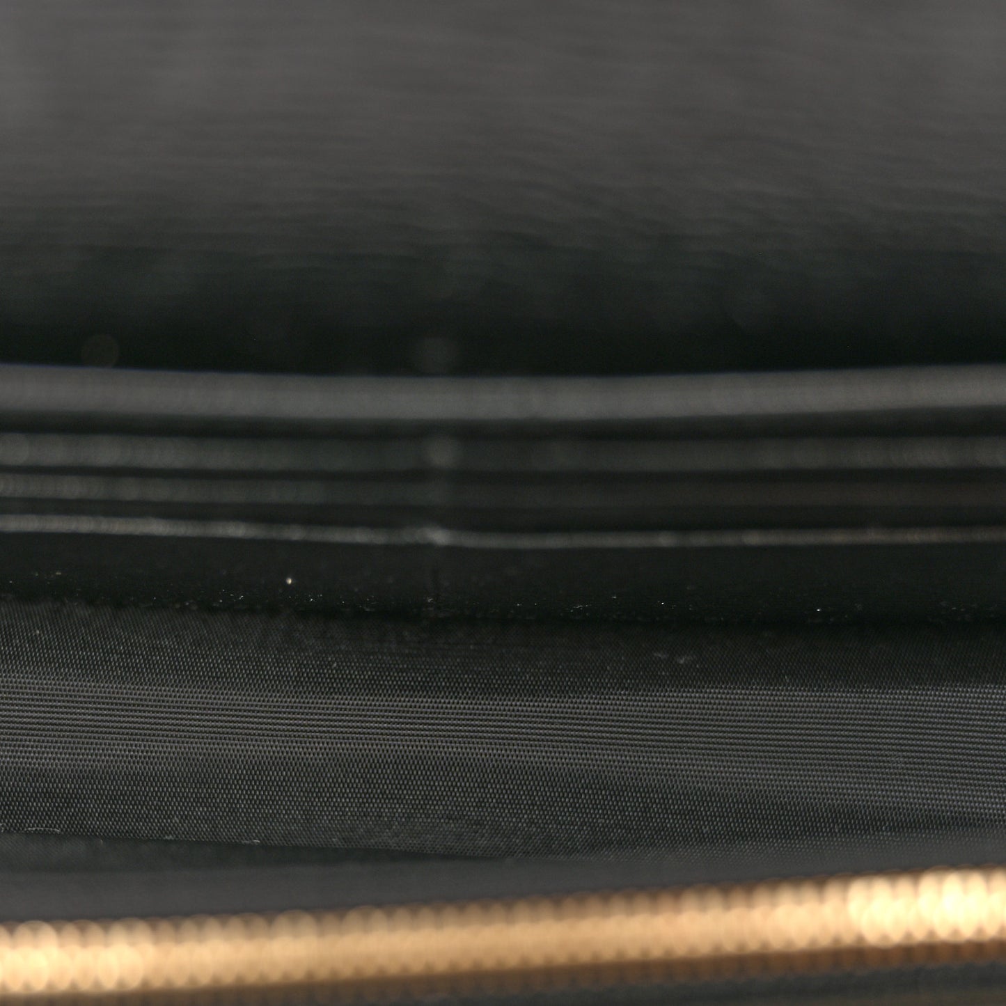 Textured Calfskin Script Logo Wallet On Chain Black