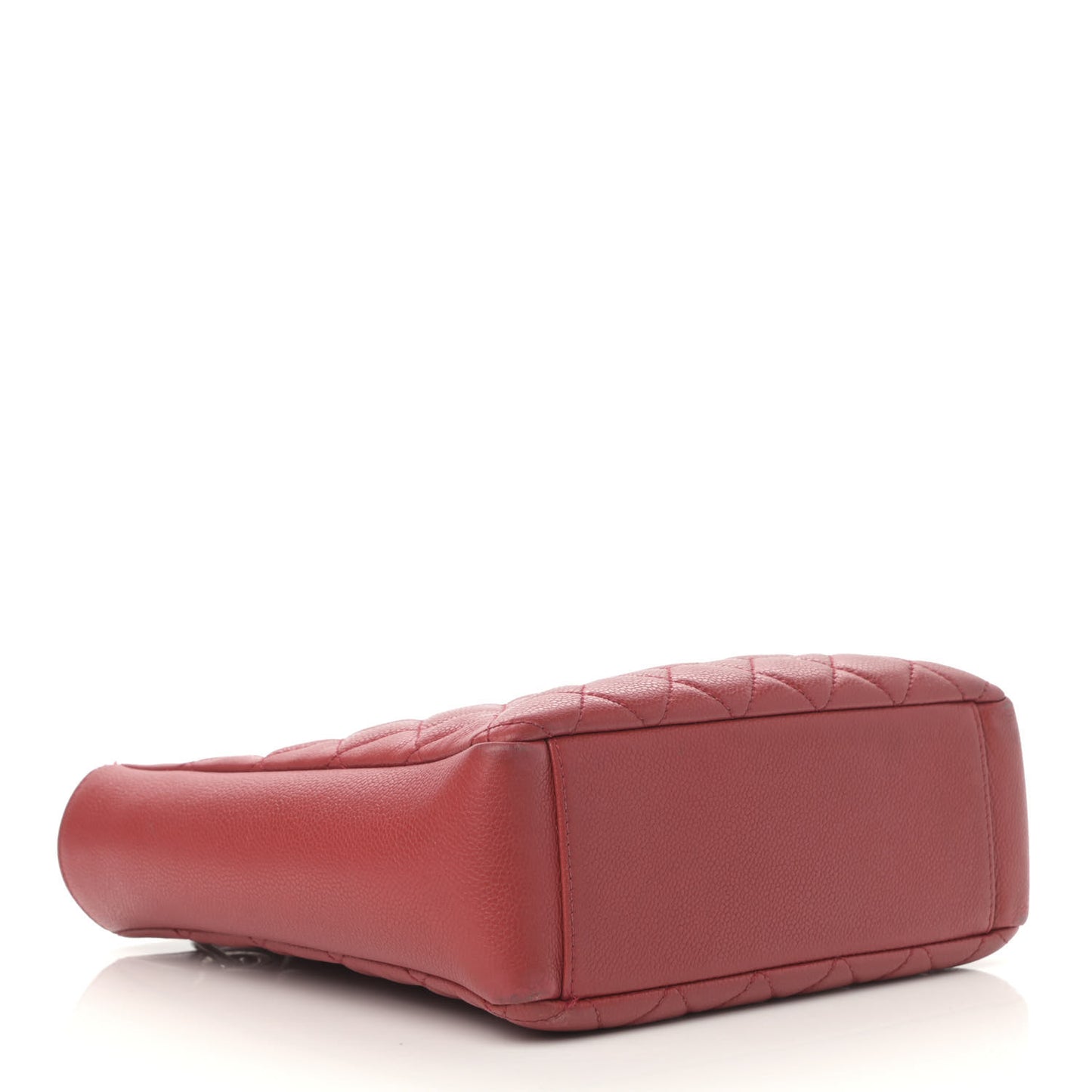 Caviar Quilted Petit Shopping Tote PST Red