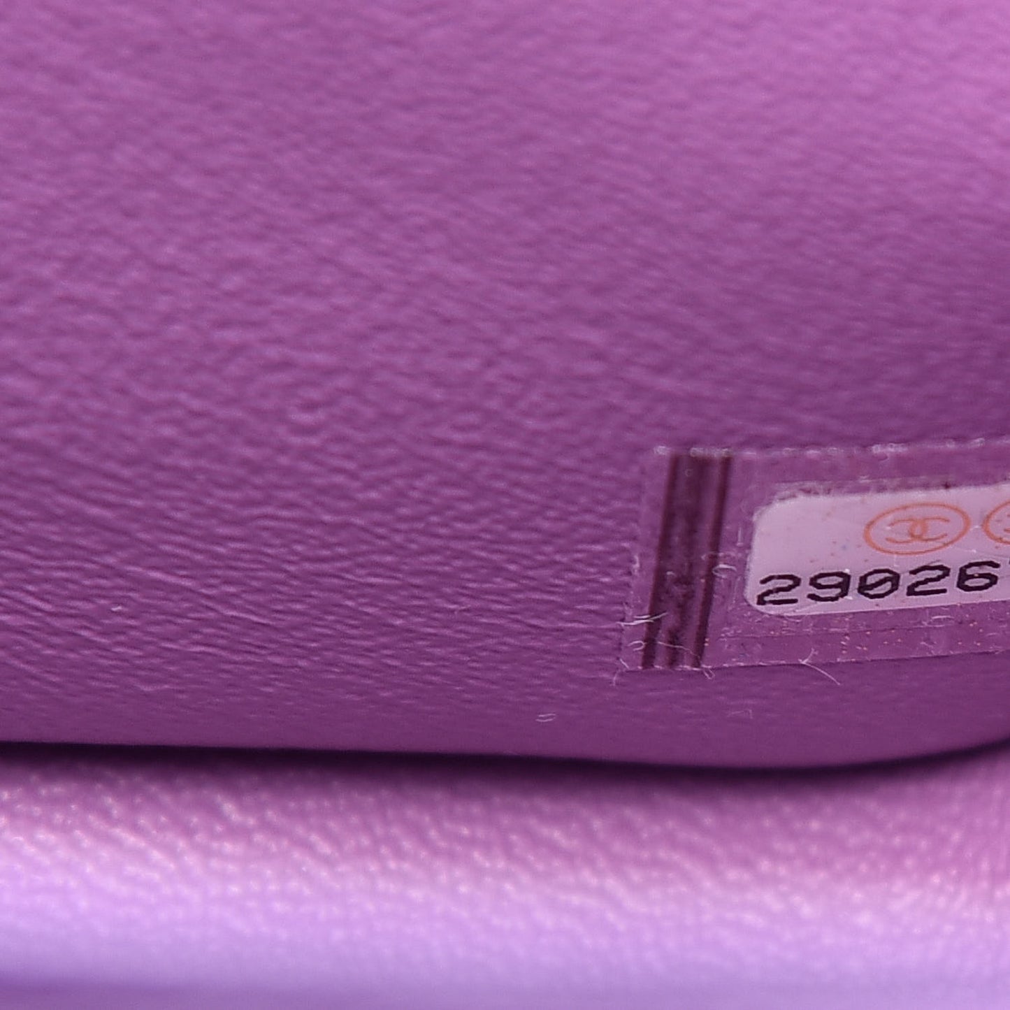Lambskin Quilted Mini Square Flap Purple