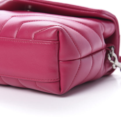 Saint Laurent Calfskin Y Quilted Monogram Toy Loulou Crossbody Bag Freesia 10 of 12