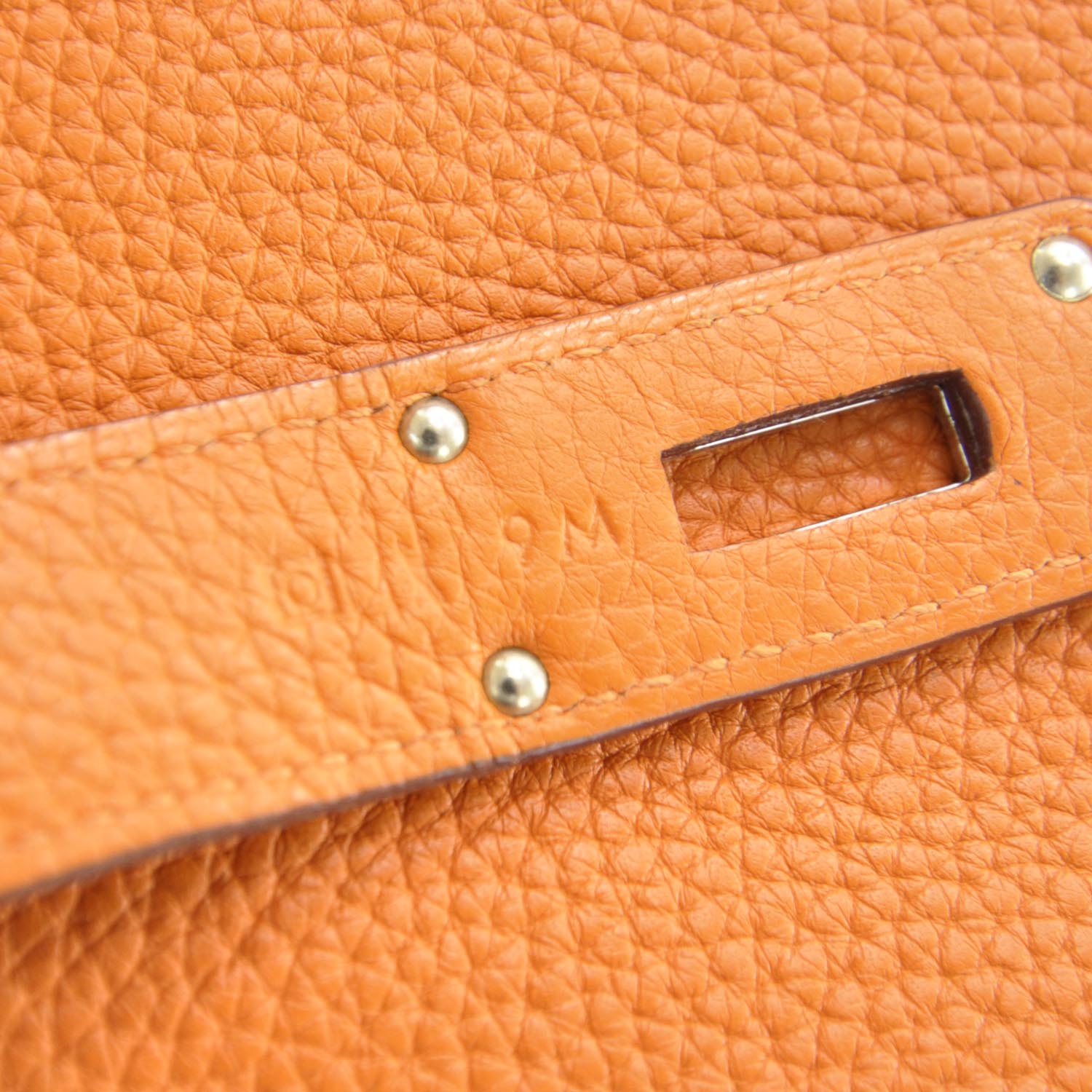 Hermes Taurillon Clemence Jypsiere 34 Orange 9 of 9