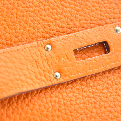 Hermes Taurillon Clemence Jypsiere 34 Orange 9 of 9