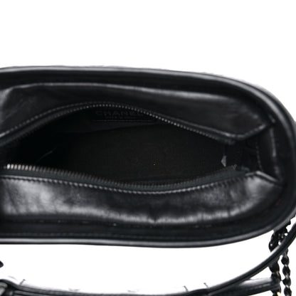 Chanel Aged Calfskin Chevron Quilted Small Gabrielle Hobo So Black 5 of 11