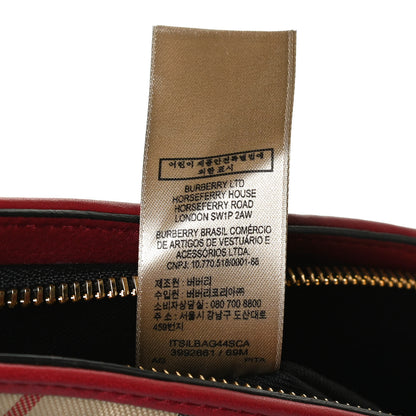 Burberry Haymarket Check Small Chichester Crossbody Clutch Red 7 of 10