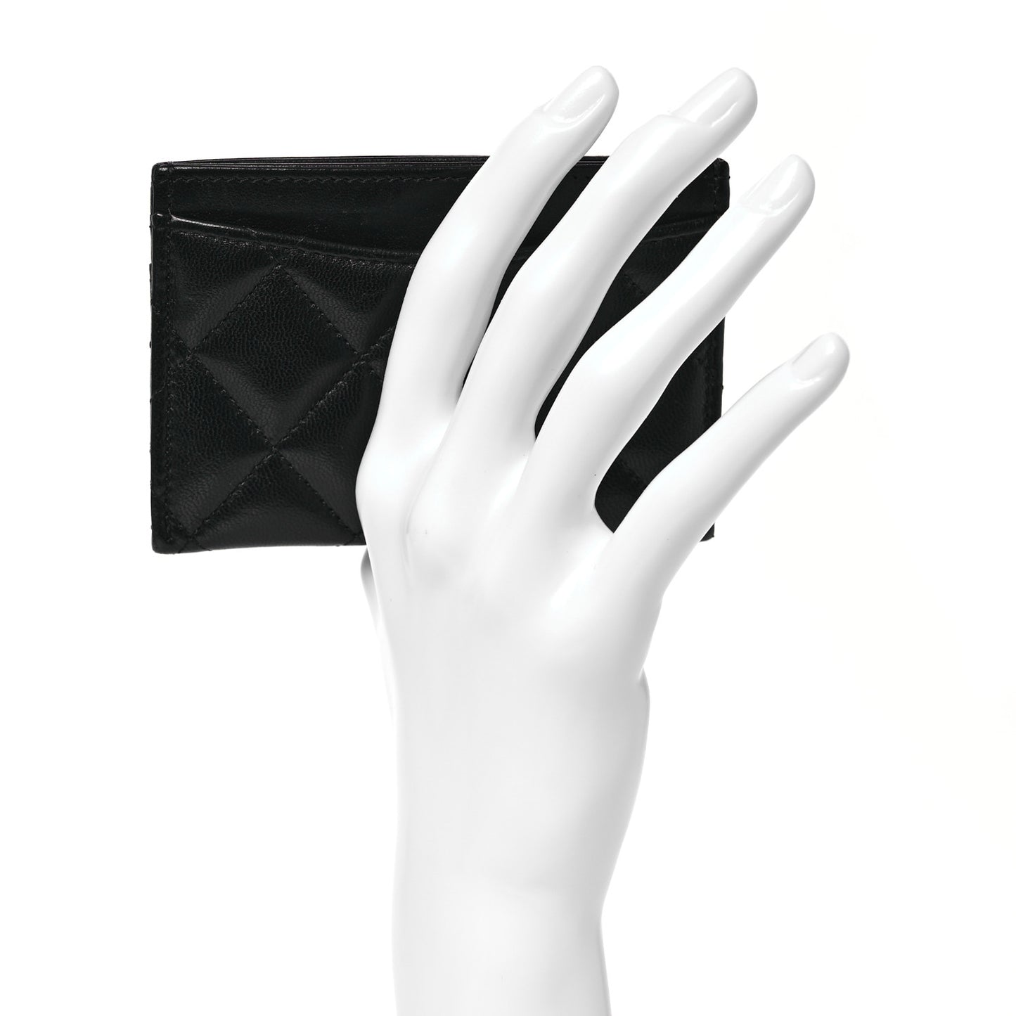 Lambskin Quilted Card Holder So Black