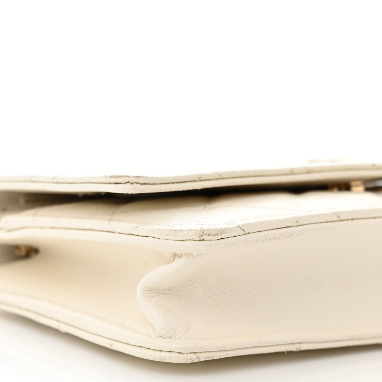 Chanel Caviar Quilted Wallet on Chain WOC White 10 of 14