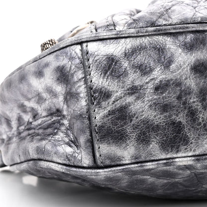 Balenciaga Metallic Agneau Arena Leopard Le Cagole Shoulder Bag XS Dark Grey 11 of 12