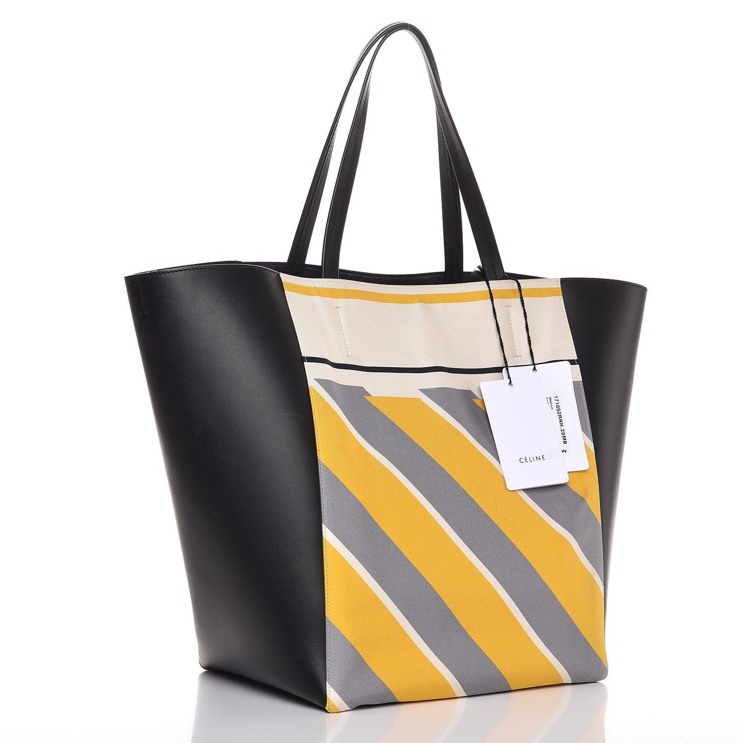 Canvas Calfskin Medium Horizontal Cabas Phantom Amber