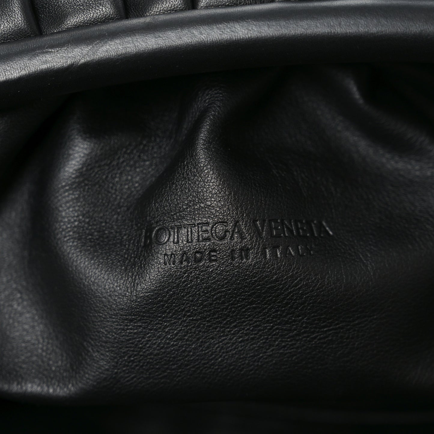 Smooth Butter Calf The Pouch Oversized Clutch Black