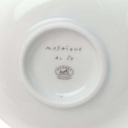 Hermes Porcelain Mosaique au 24 Soy Dish Platine 4 of 4