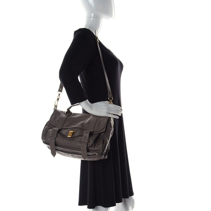 Proenza Schouler Lambskin Medium PS1 Satchel Smoke 2 of 17