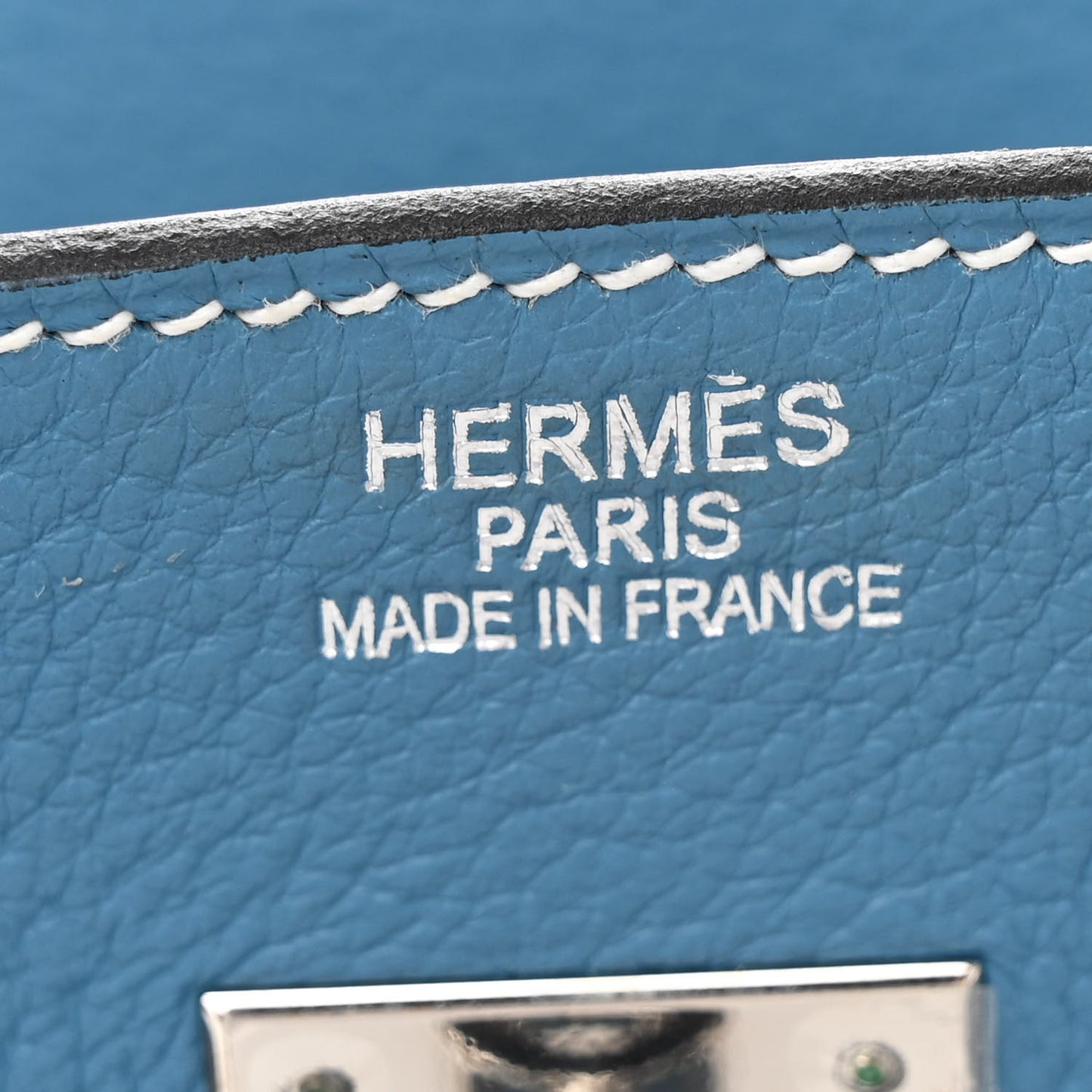 Denim Togo Birkin 35 Bleu Jean